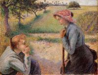 Pissarro, Camille - Two Peasant Woman Chatting